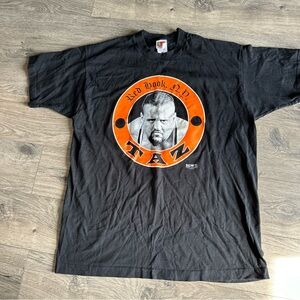 Vintage ECW Taz Big Face Path Of Rage Black T-Shirt XL Single Stitch